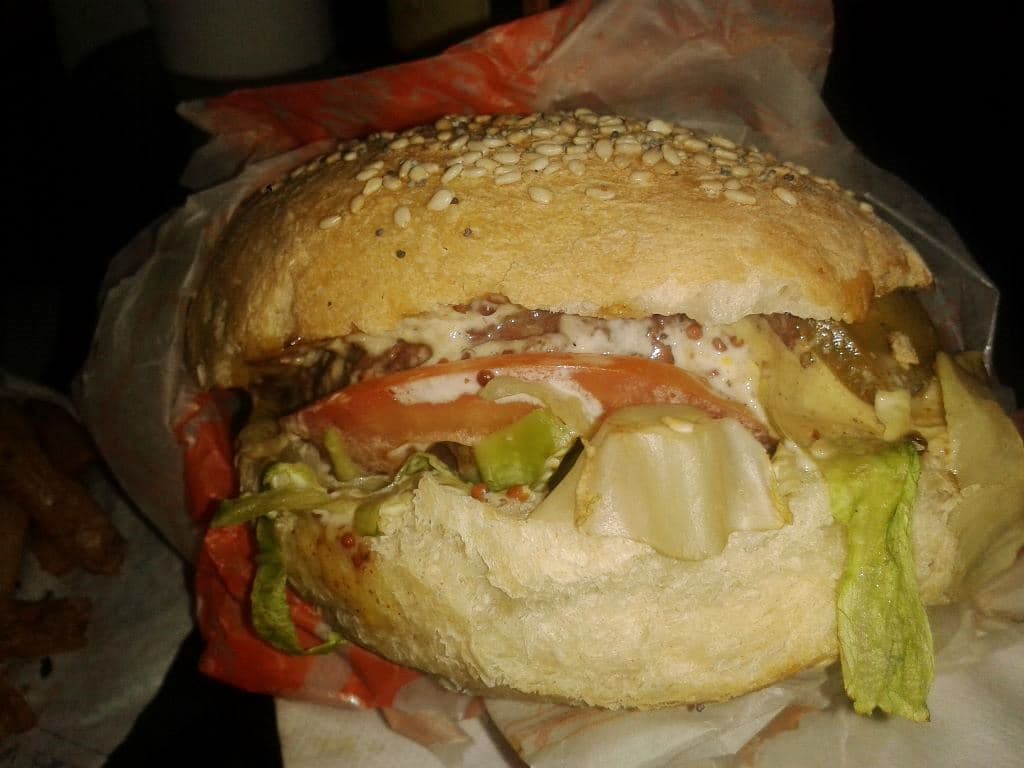Food truck barbec burger