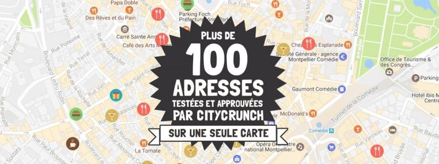 carte bars cafés restaurants à Montpellier