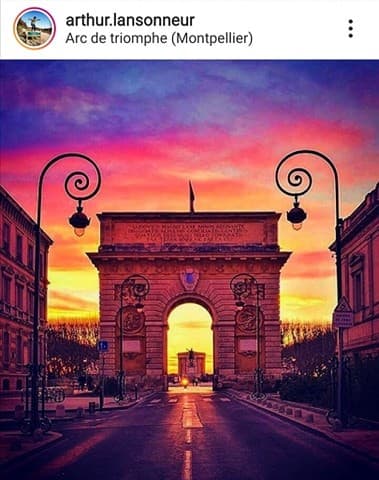 comptes instagram montpellier arc de triomphe montpellier
