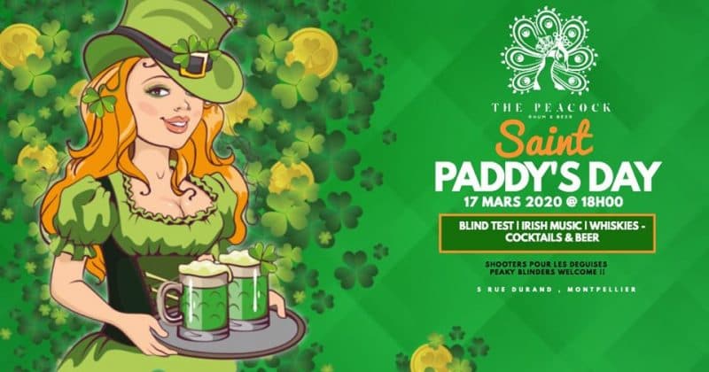 saint patrick montpellier Saint Patrick 2020 The Peacock Bar Montpellier
