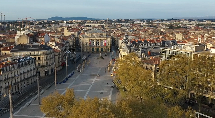 Montpellier Confinée : nouvelle vidéo de la ville vue du ciel
