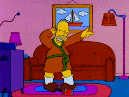 musée Fabre visites virtuelles sur Facebook Homer Simpson Dancing GIF