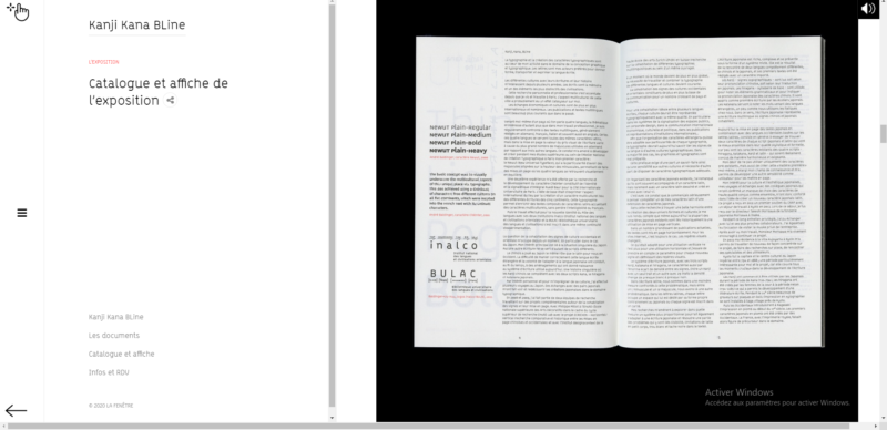 exposition Kanji Kana BLine à La Fenêtre Visite virtuelle exposition Kanji Kana BLine calligraphie Japon