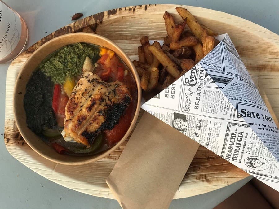 soirée olea domaine de l'oulivie formule grillade de poulet légumes de saison et frites