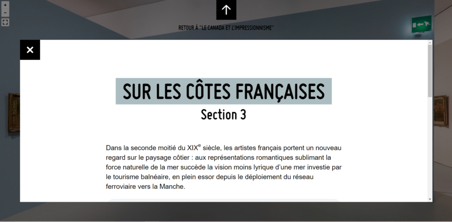 expo virtuelle Musée Fabre Le Canada et l’impressionnisme présentation salle Musée Fabre Le Canada et l’impressionnisme