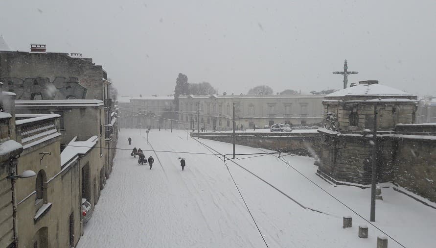 Montpellier sous la neige février 2018