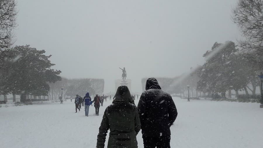 Montpellier sous la neige février 2018