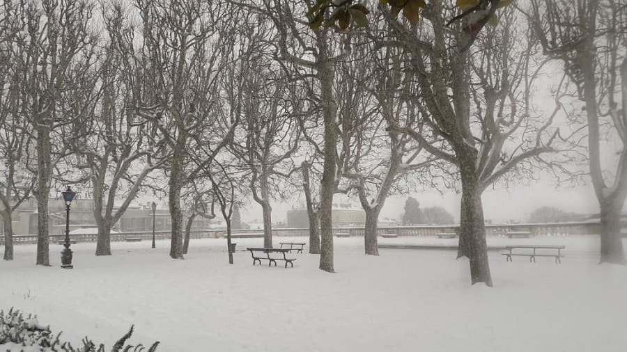 Montpellier sous la neige février 2018