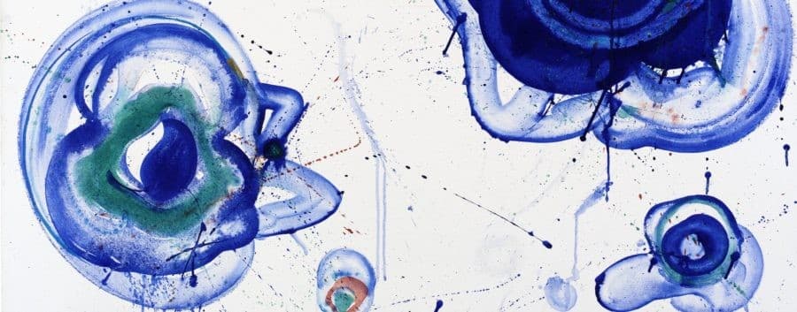 Agenda semaine 27 septembre 30 septembre 2021 Illustration united states of abstraction peinture bleue sur fond blanc