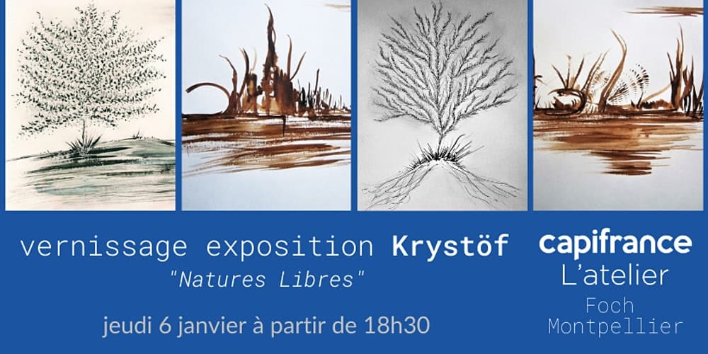 expos janvier 2022 montpellier natures libres expo krystof art ateliers capifrance