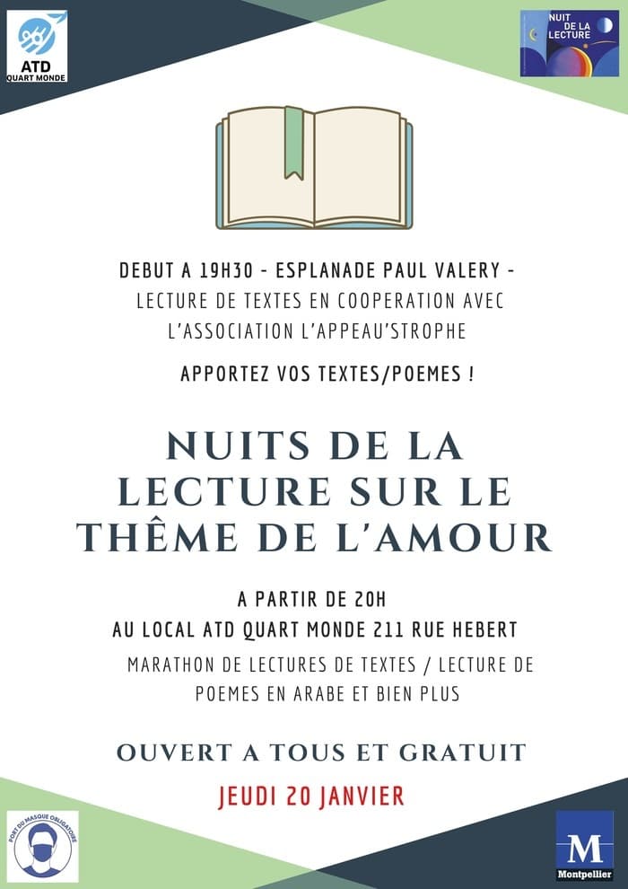 nuits de la lecture montpellier 2022 nuits de la lecture atd quart monde