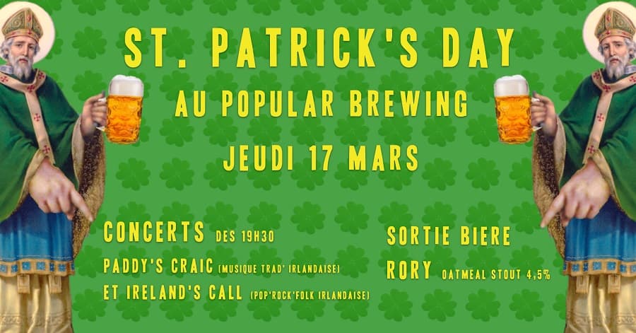 saint patrick montpellier 2022 popular brewing bar à bière concert irish 